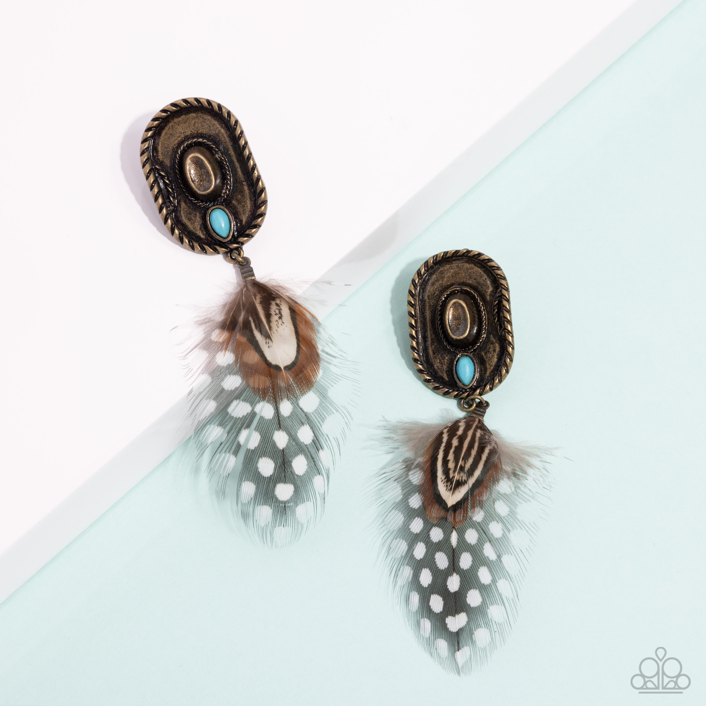 Paparazzi Feathered Fairy Tale-Brass Post Earring