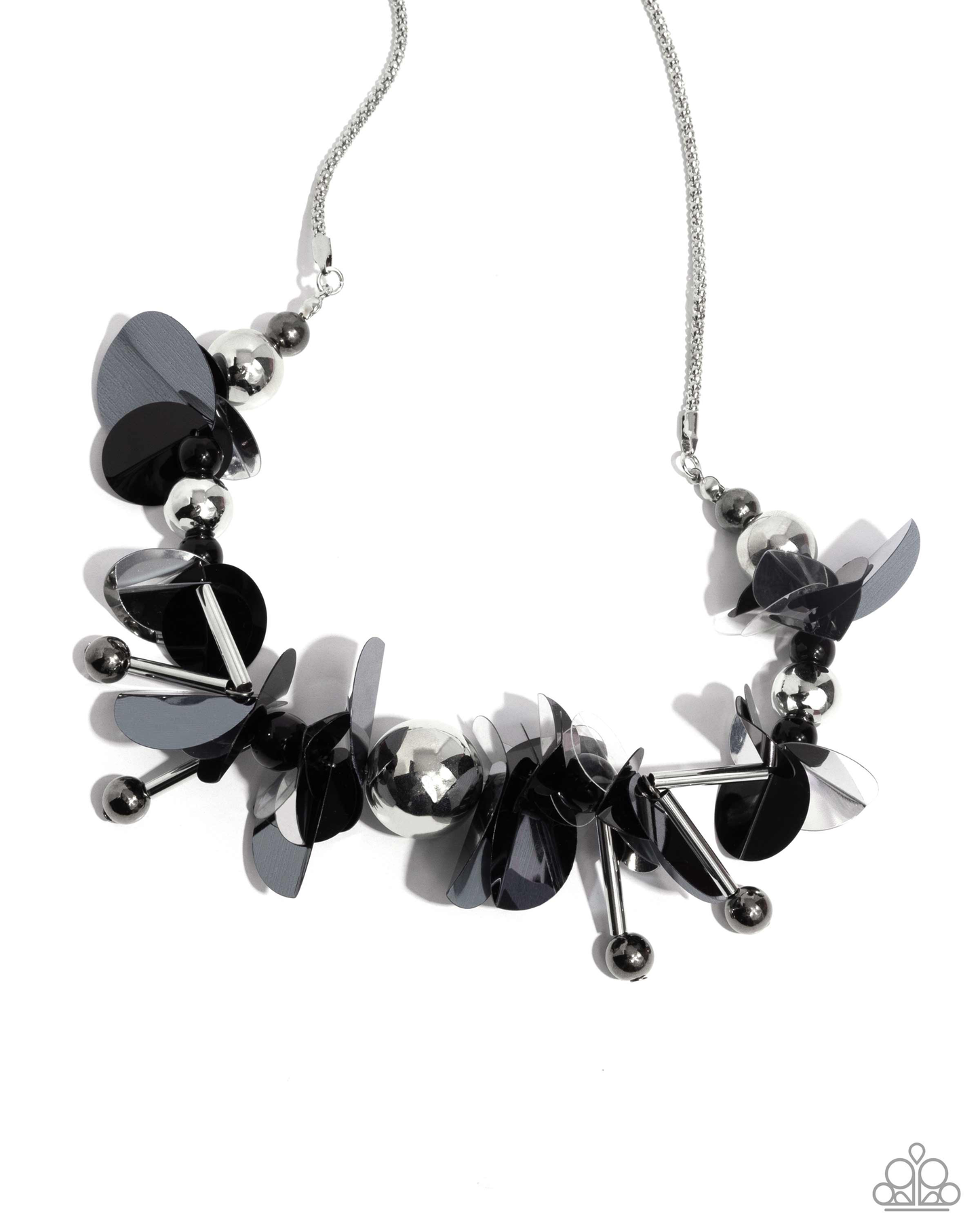 Paparazzi Streamlined Sequins- Black Necklace