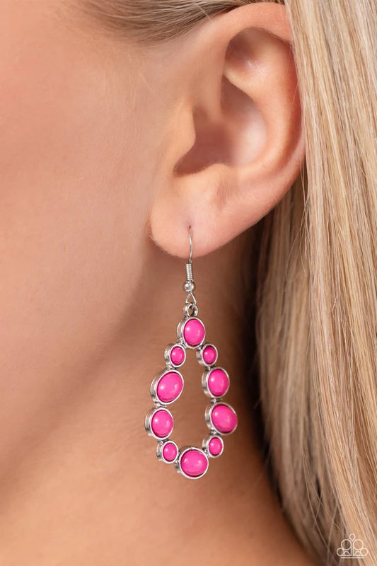 Paparazzi POP-ular Party - Pink Earring