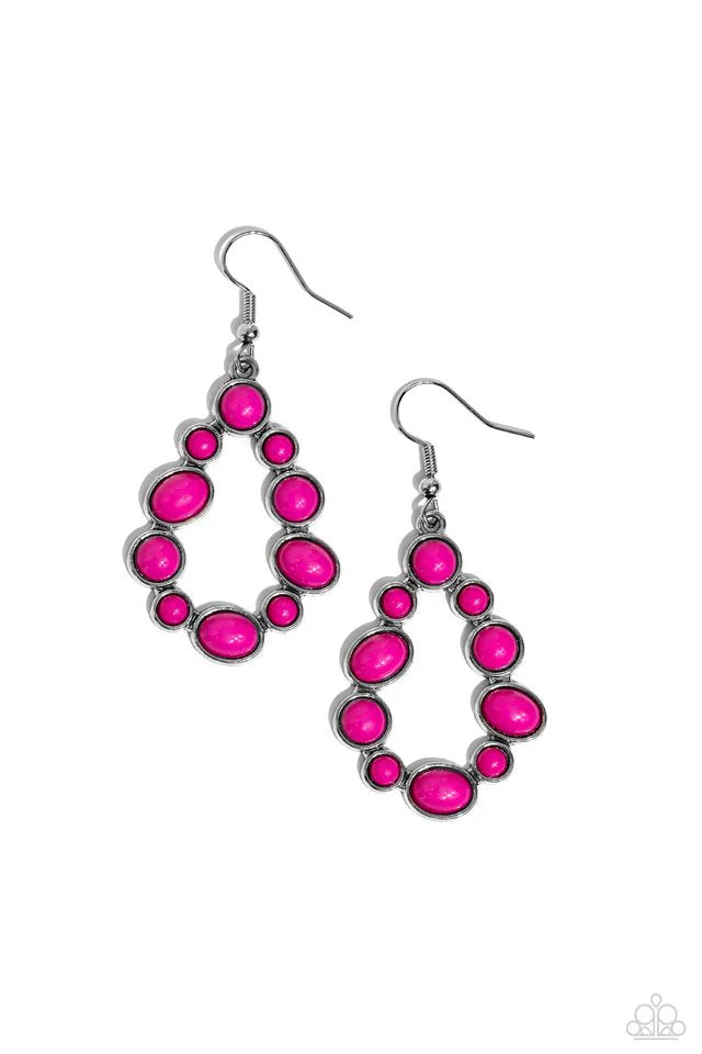 Paparazzi POP-ular Party - Pink Earring