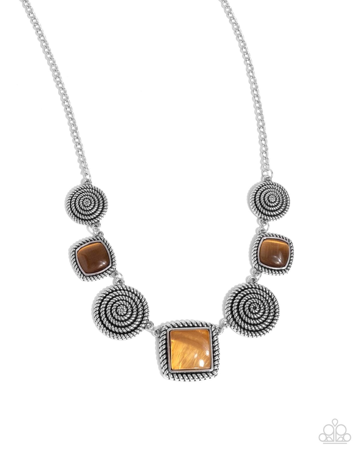 Paparazzi Spiral Sass - Brown  Necklace P2RE-BNXX-361XX