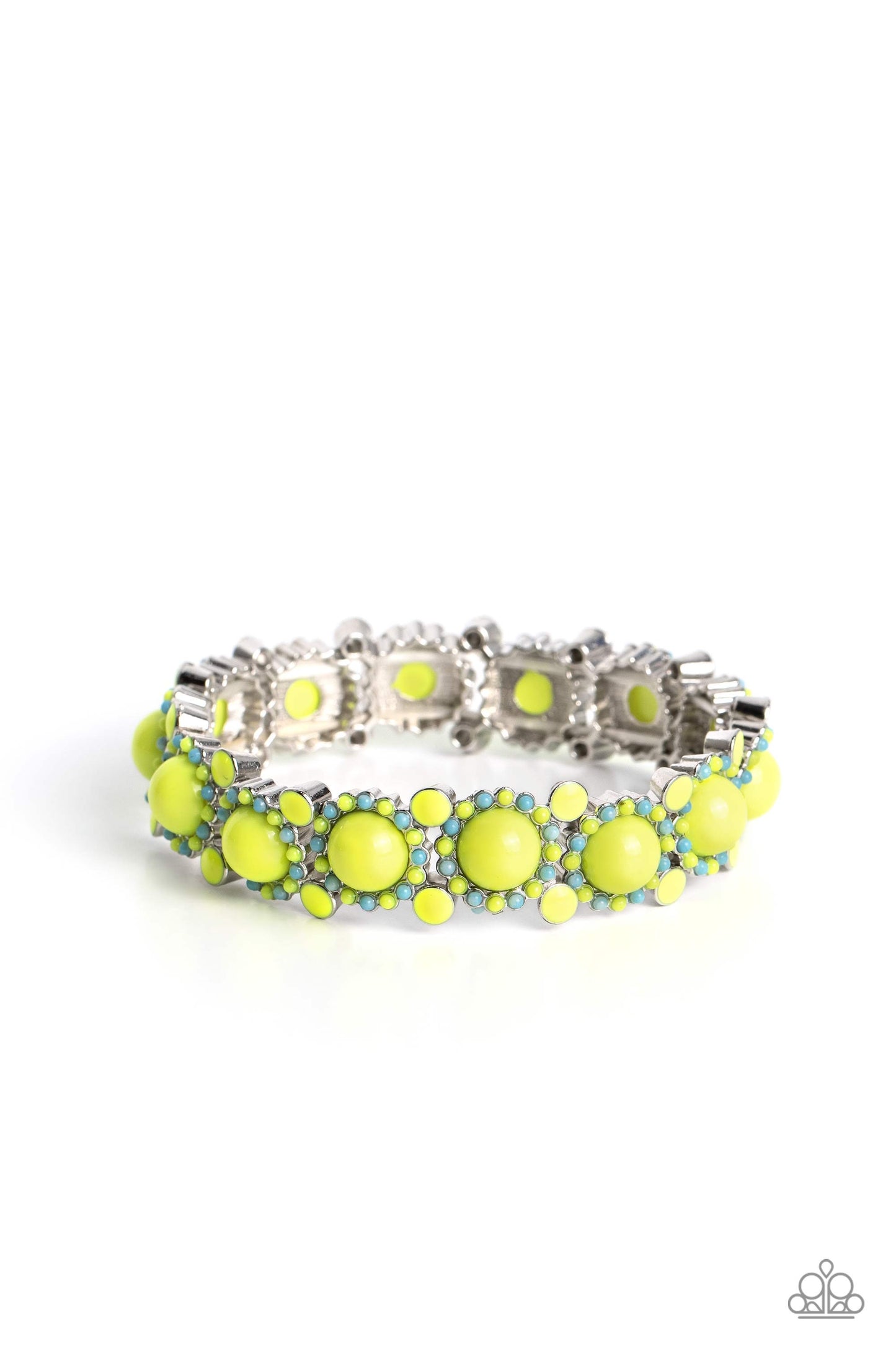 Paparazzi Pop Art Party - Green Bracelet P9WH-GRXX-214XX