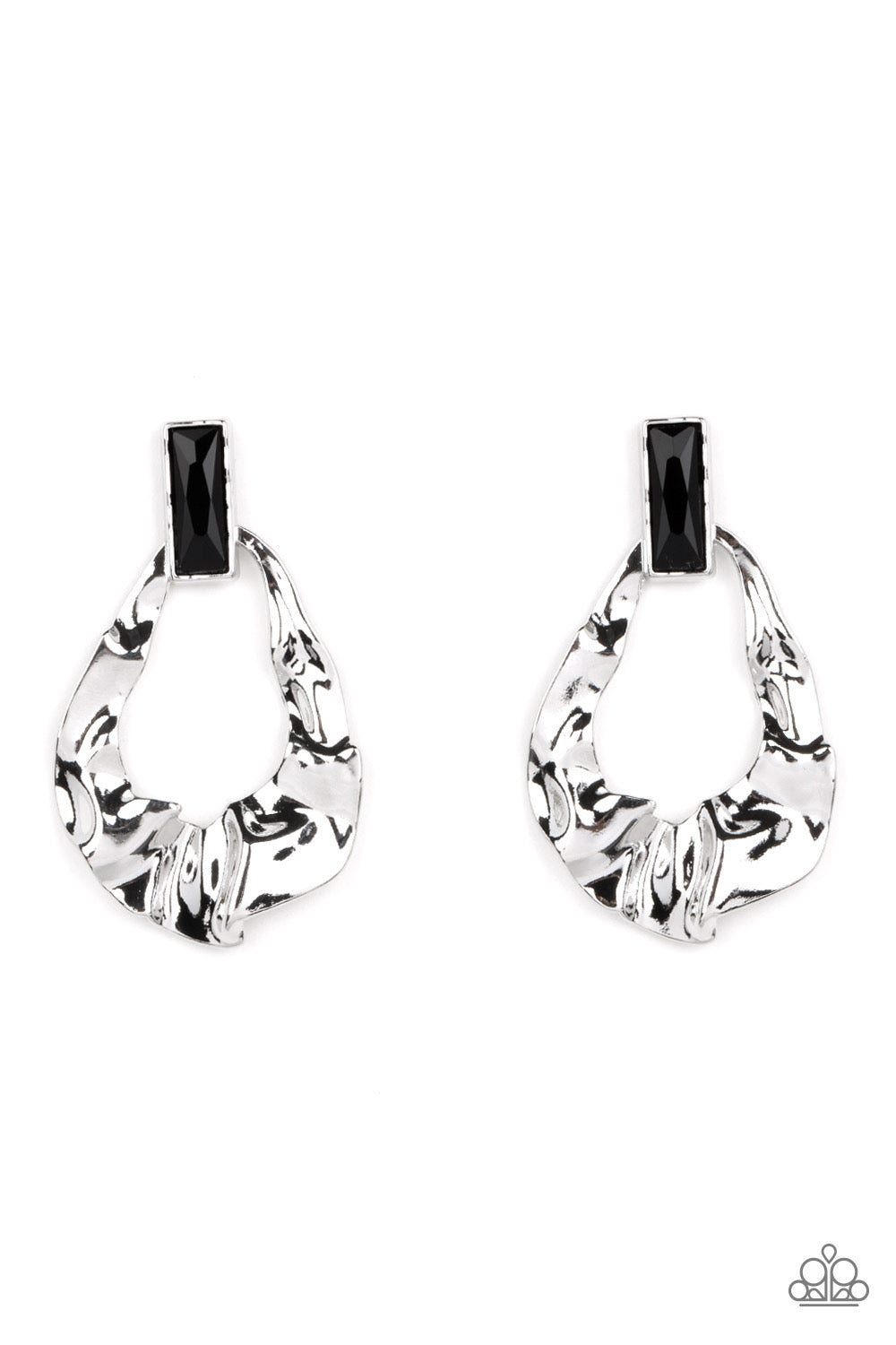 Paparazzi Metro Meltdown - Black Post Earring P5PO-BKXX-208XX