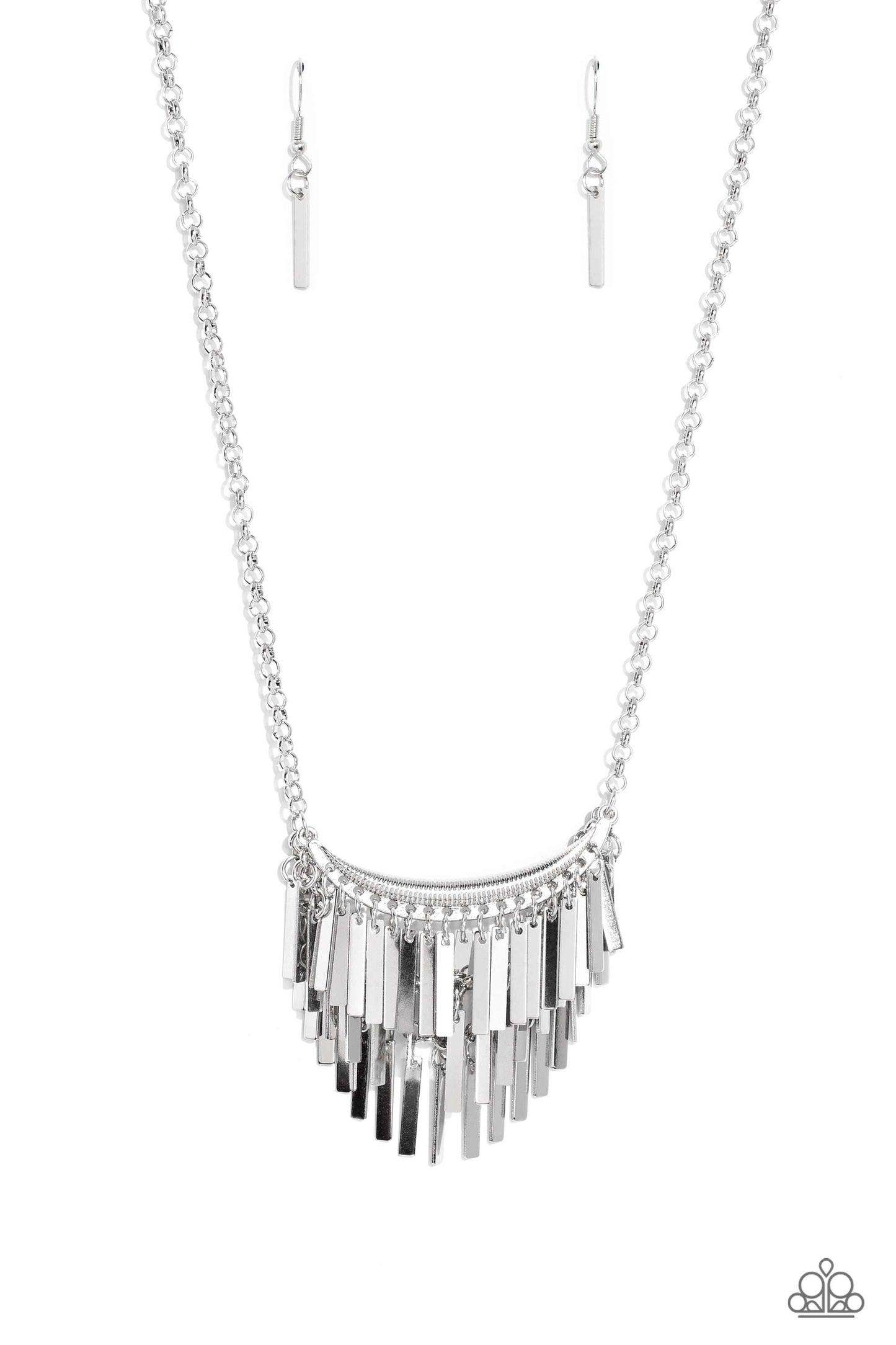 Paparazzi Cue the Chandelier - Silver Necklace P2SE-SVXX-171XX