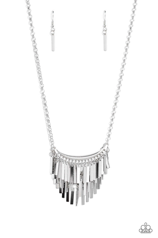 Paparazzi Cue the Chandelier - Silver Necklace P2SE-SVXX-171XX