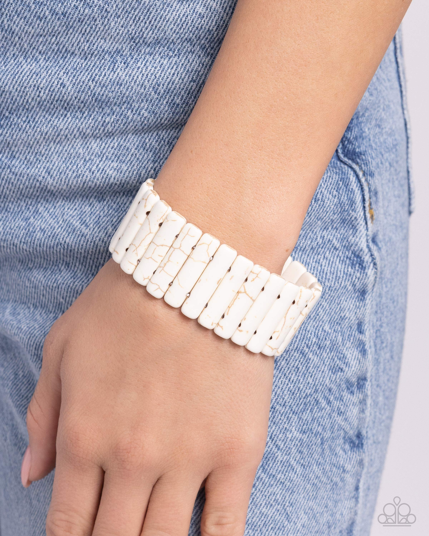 PaparazziSouthern Standing - White Bracelet P9SE-WTXX-270XX