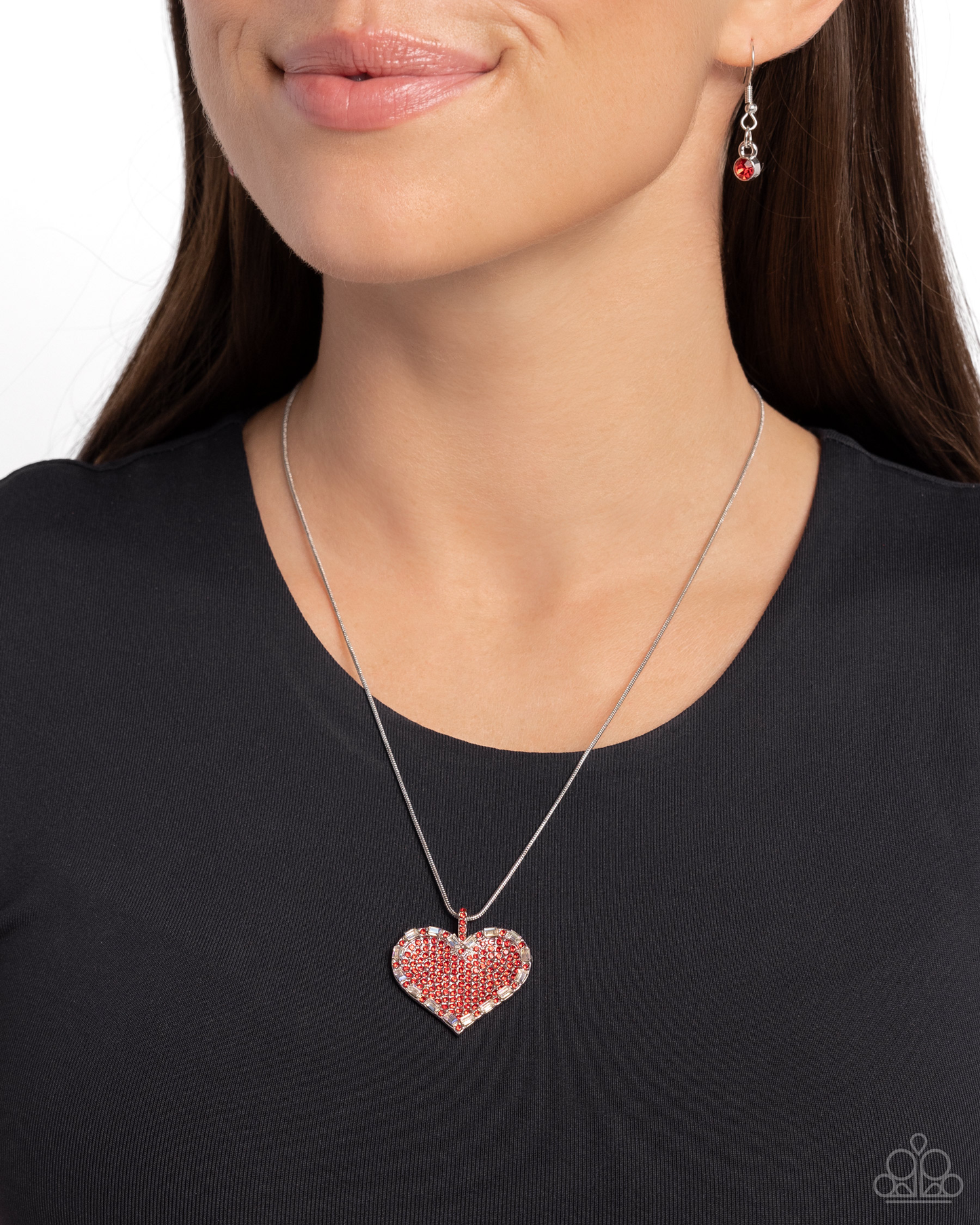 Paparazzi Affectionate Advance - Red Heart Necklace P2RE-RDXX-275XX