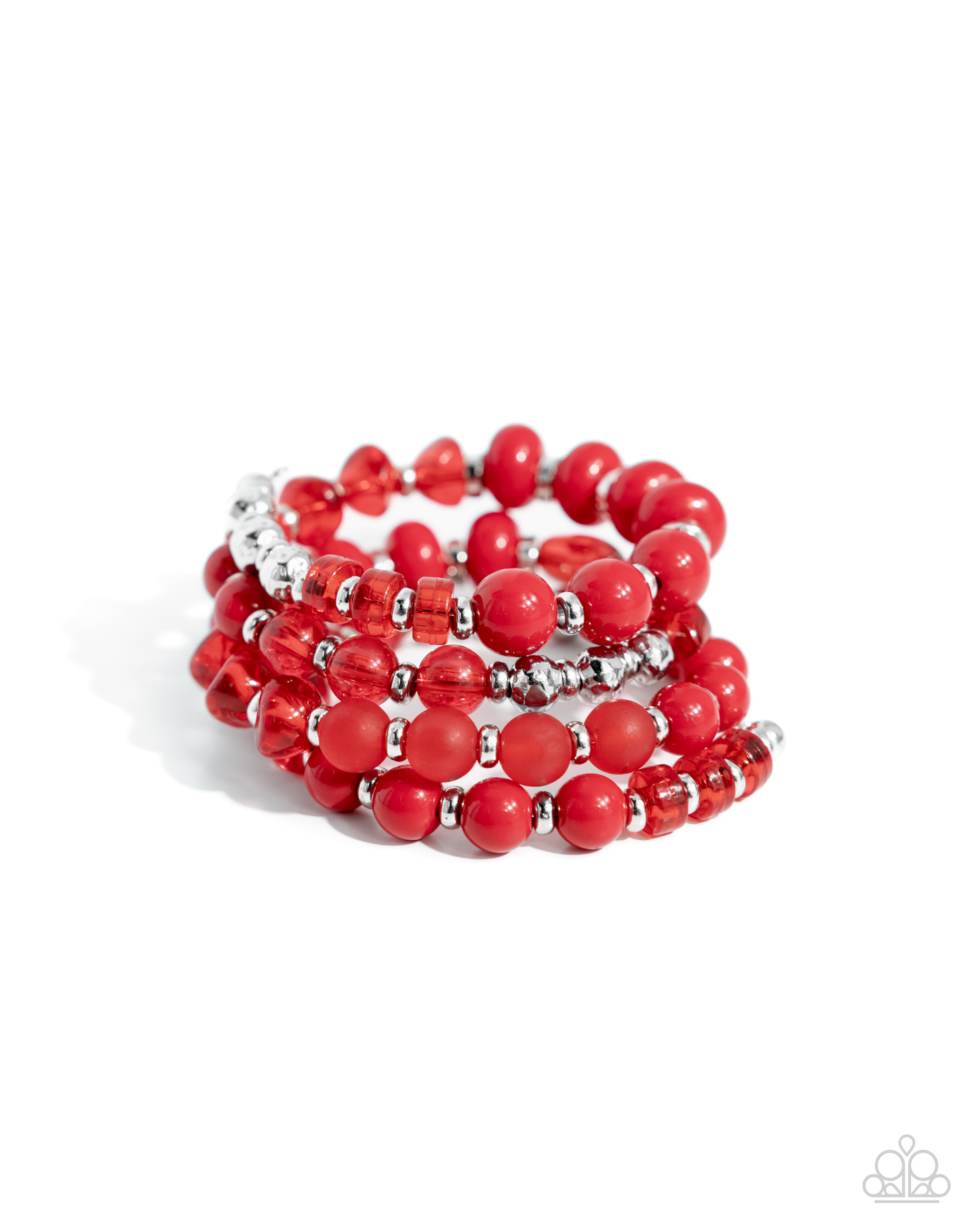 Paparazzi Colorful Charade - Red Coil Bracelet P9WH-RDXX-170XX