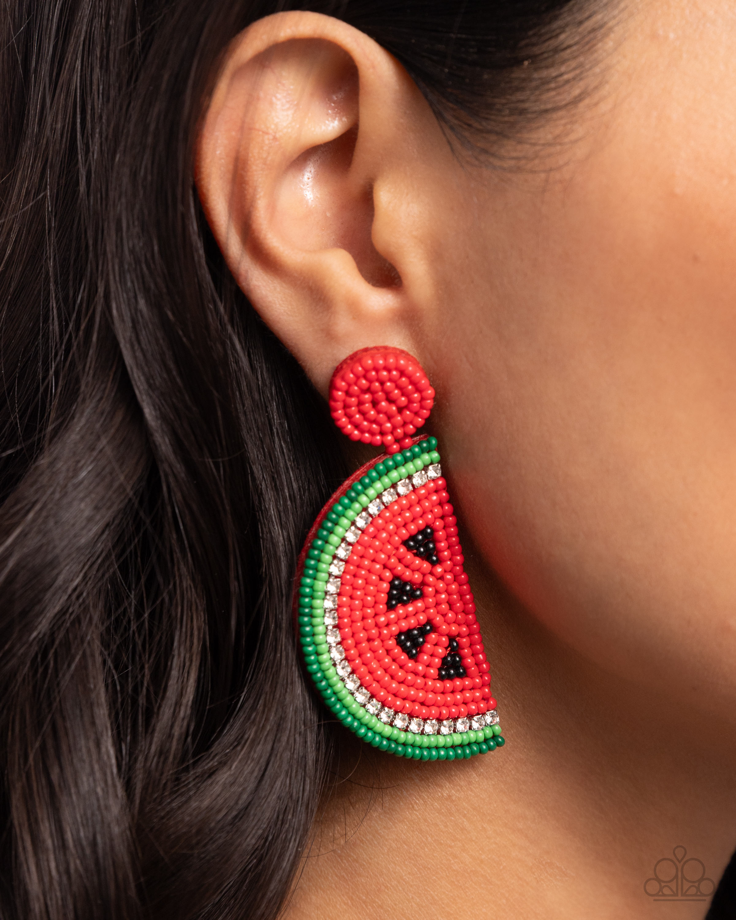 Paparazzi Watermelon Welcome - Red Post Earring P5PO-RDXX-059XX