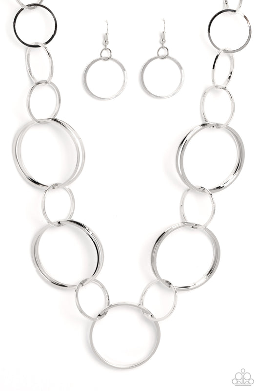 Paparazzi Shimmering Symphony - Silver  Necklace P2ST-SVXX-201XX