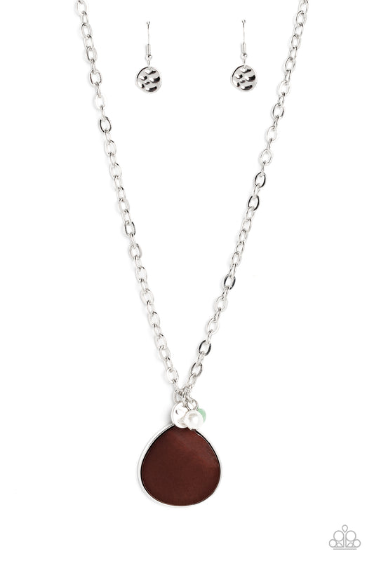 Paparazzi I Put A SHELL On You - Brown Necklace P2SE-BNXX-247XX