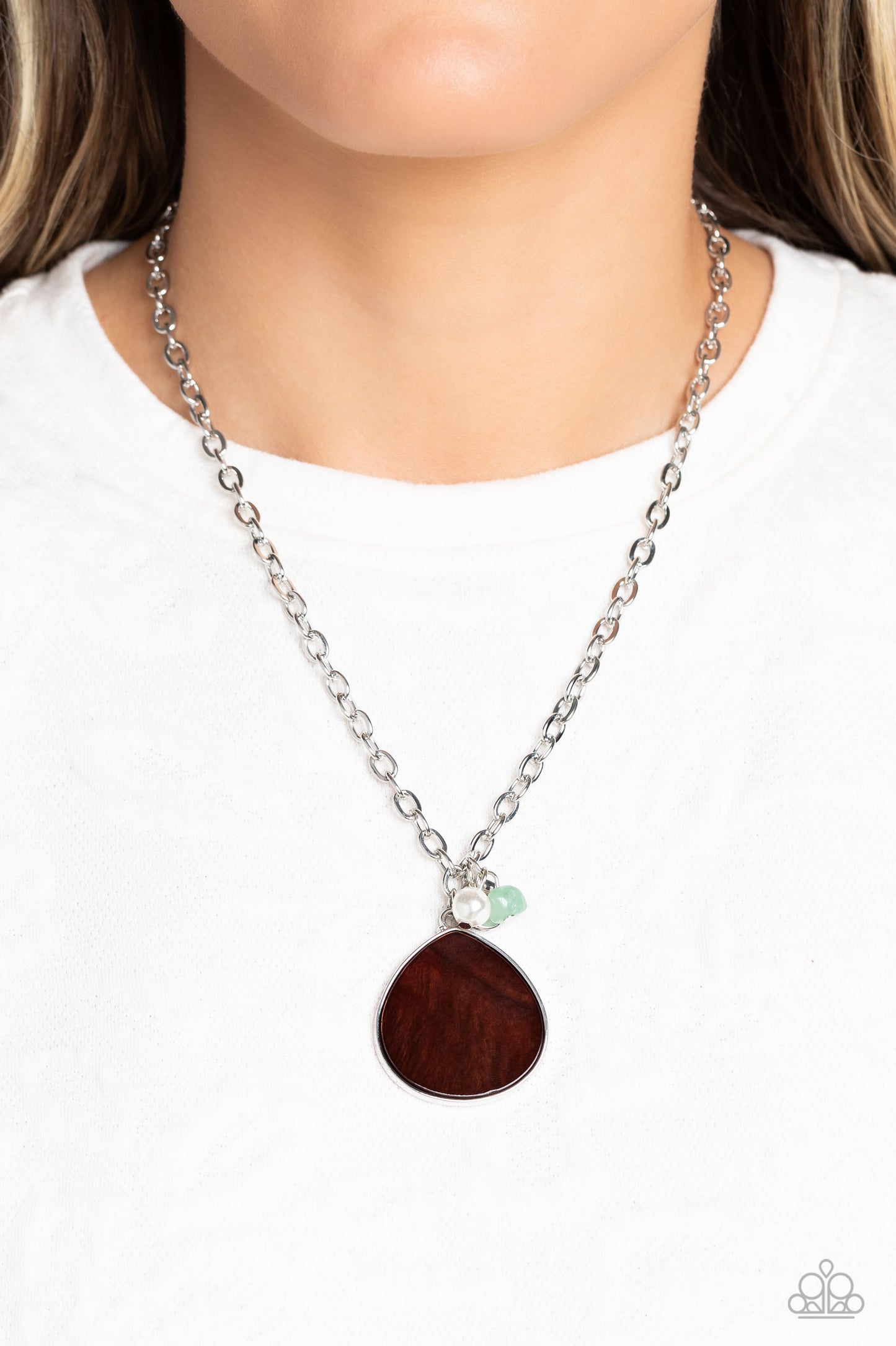 Paparazzi I Put A SHELL On You - Brown Necklace P2SE-BNXX-247XX