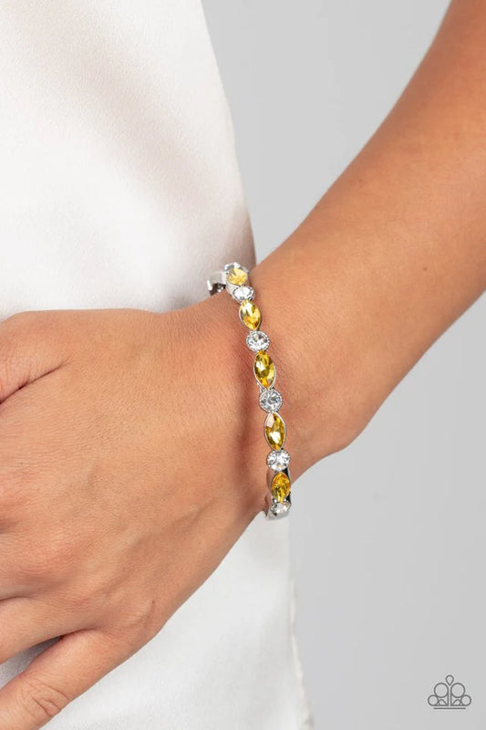 Paparazzi Petitely Powerhouse-yellow bracelet