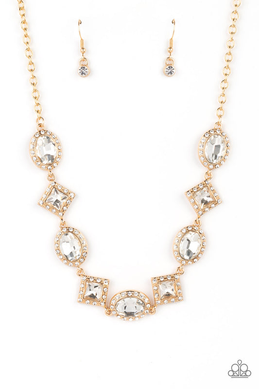 Paparazzi Diamond of the Season - Gold  Necklace P2RE-GDXX-427XX