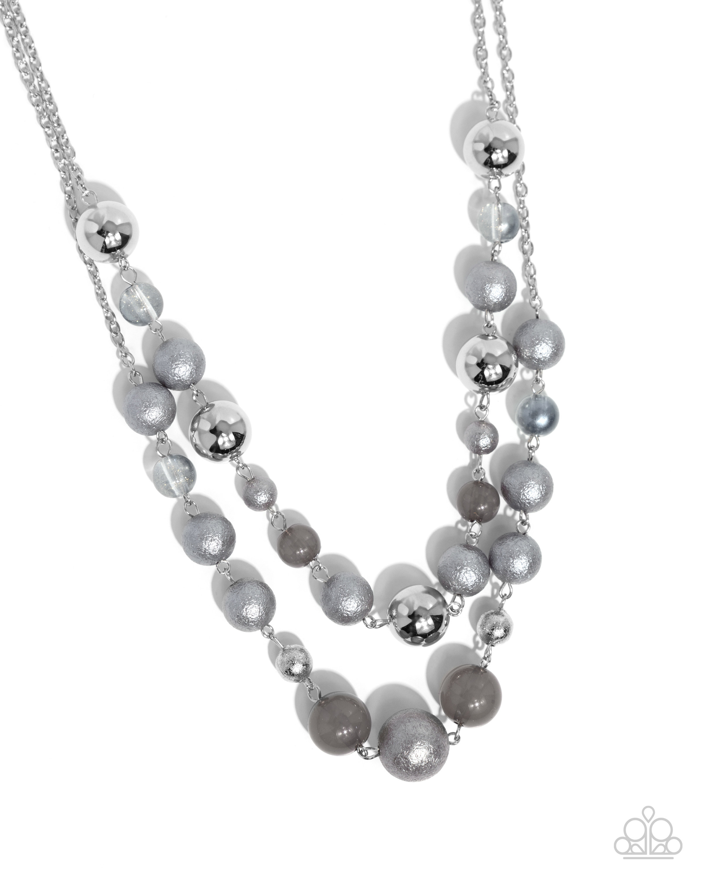 Paparazzi Beaded Benefit - Silver  Necklace P2ST-SVXX-223ZF