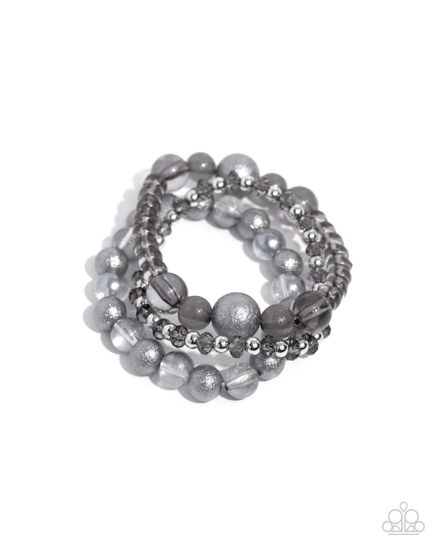 Paparazzi Shattered Stack- Silver bracelet