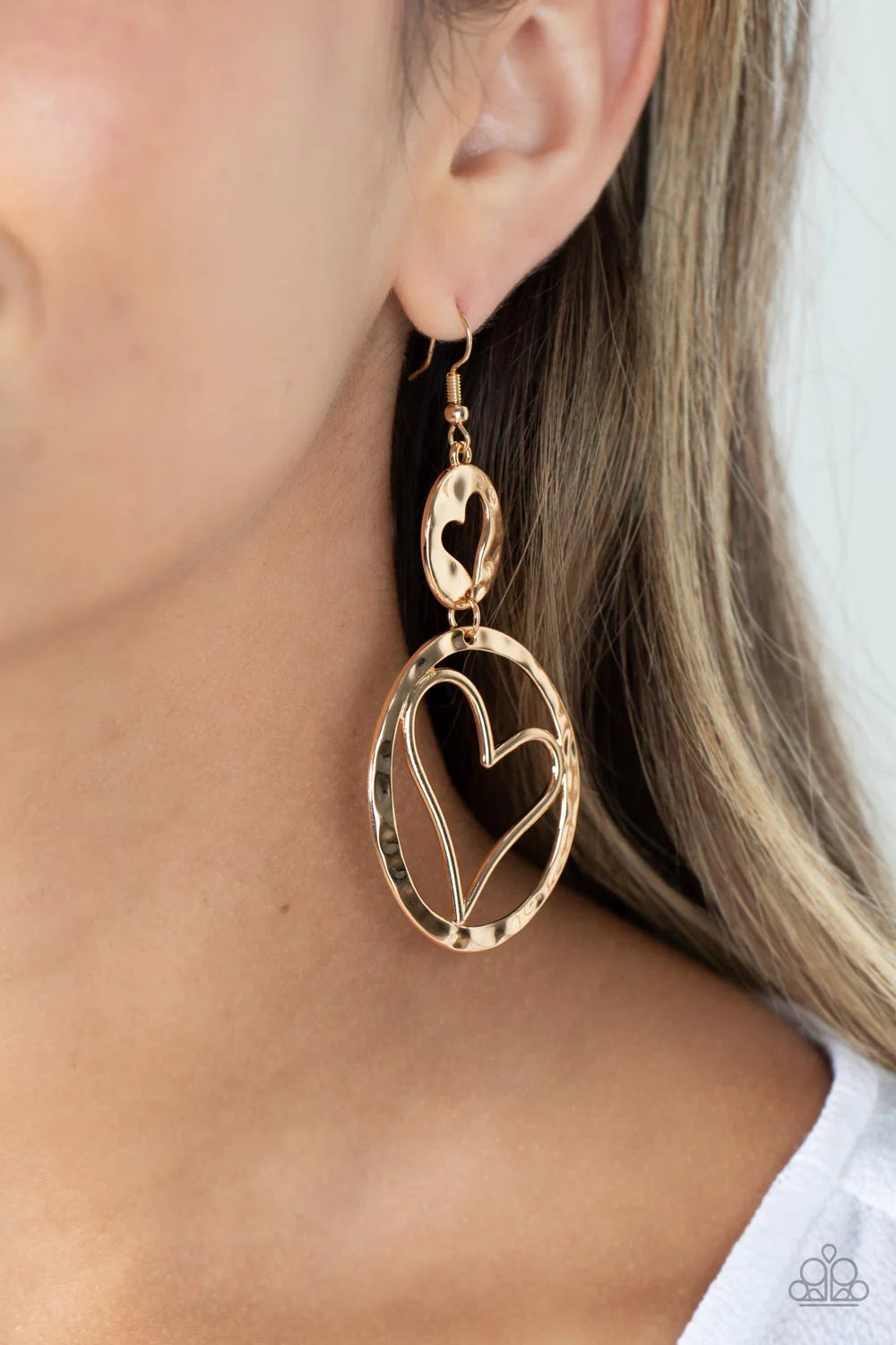 Enchanting Echo - Gold Earrings - Paparazzi Accessories