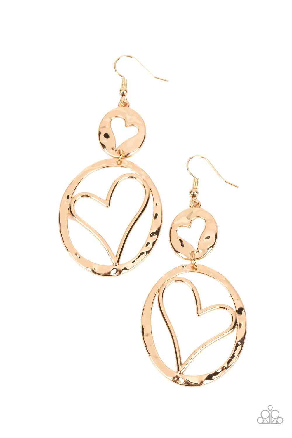 Enchanting Echo - Gold Earrings - Paparazzi Accessories