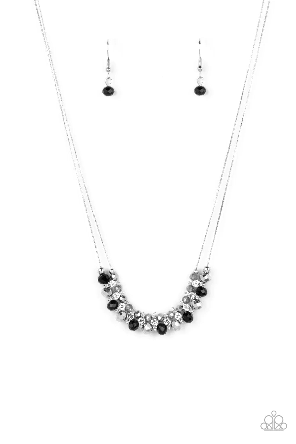 Shimmering High Society - Black Necklace - Paparazzi Accessories