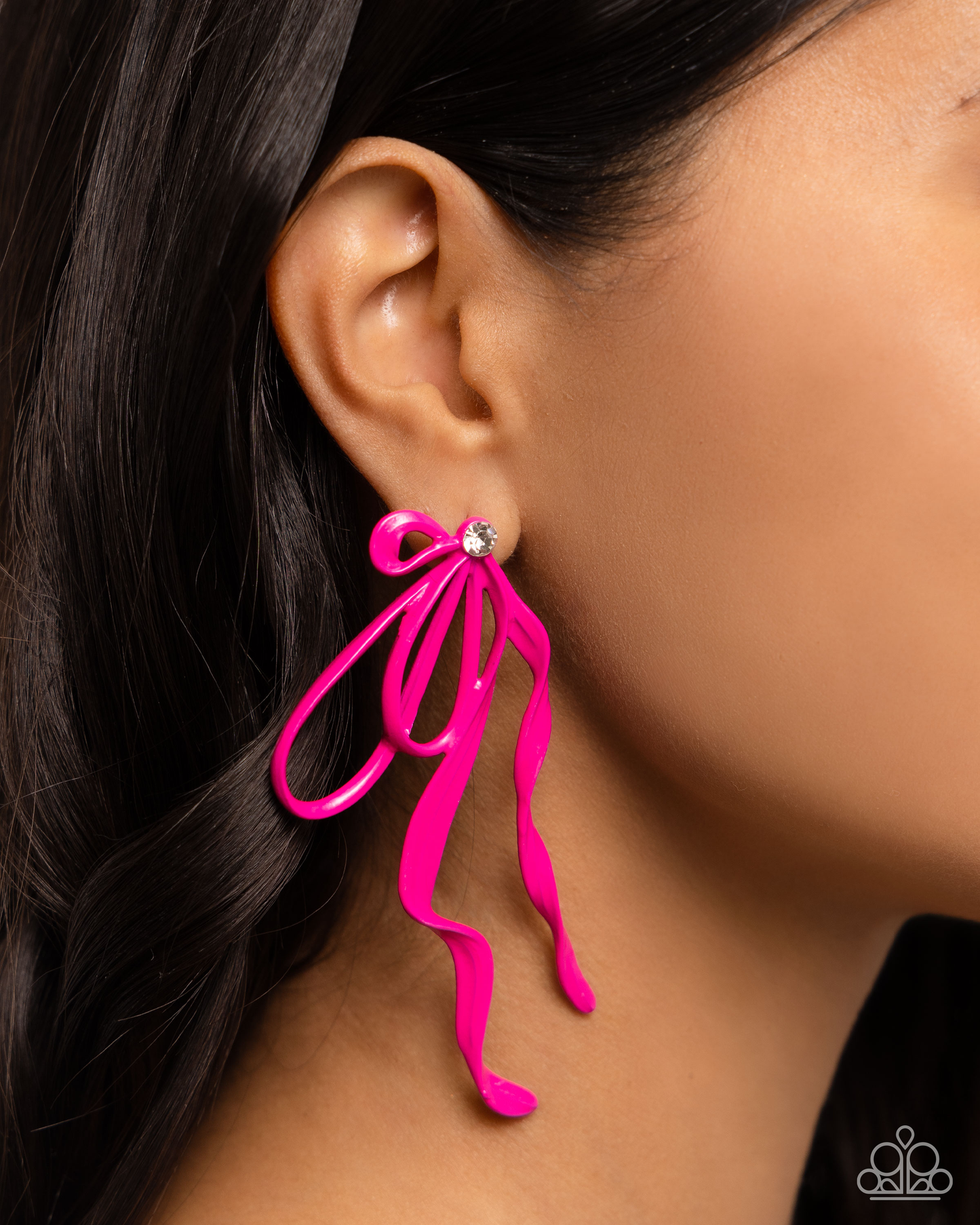 Paparazzi Trendy Tapestry - Pink Post Earring P5PO-PKXX-124XX