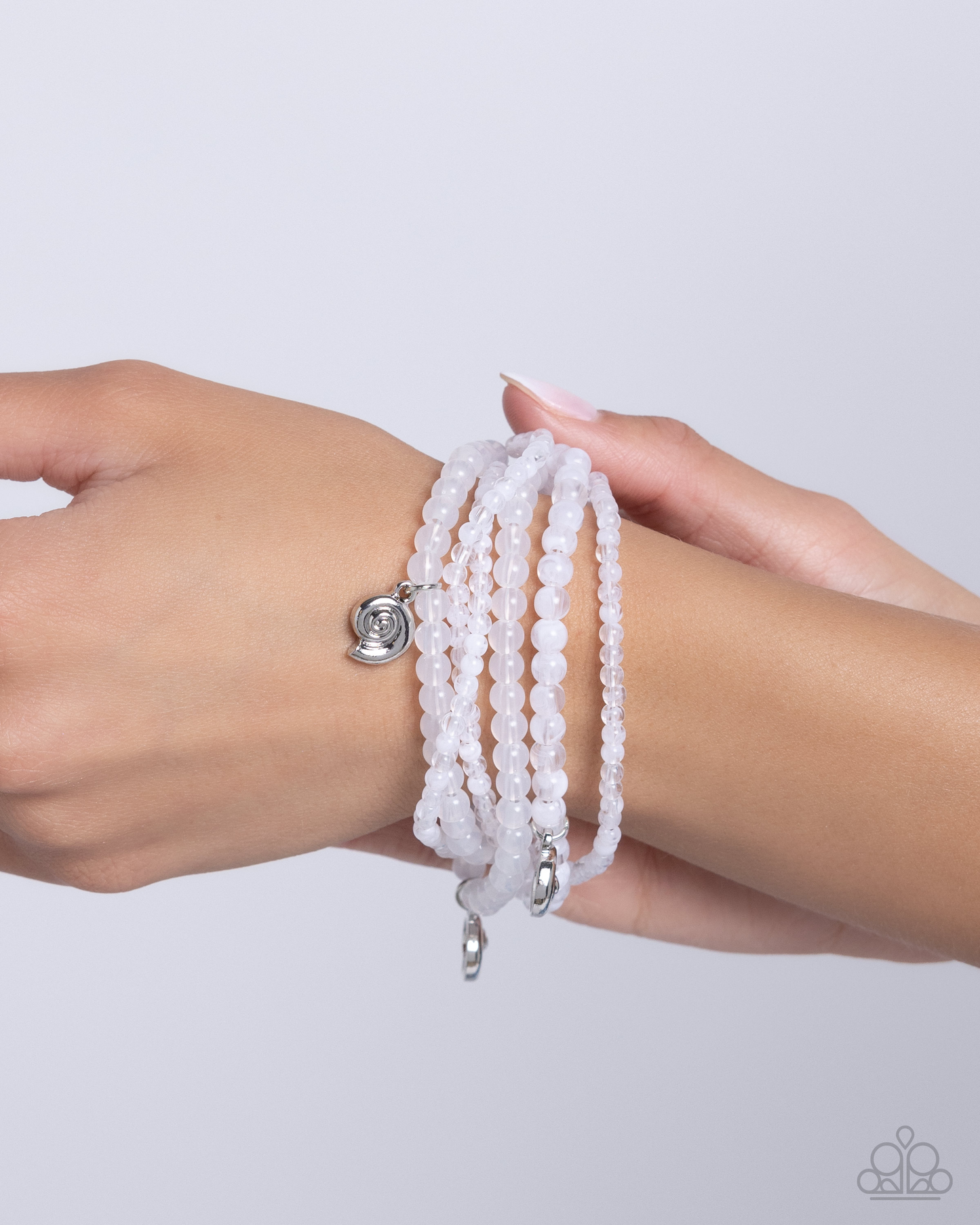 Paparazzi Swirling Shopaholic - White Bracelet P9SE-WTXX-268XX