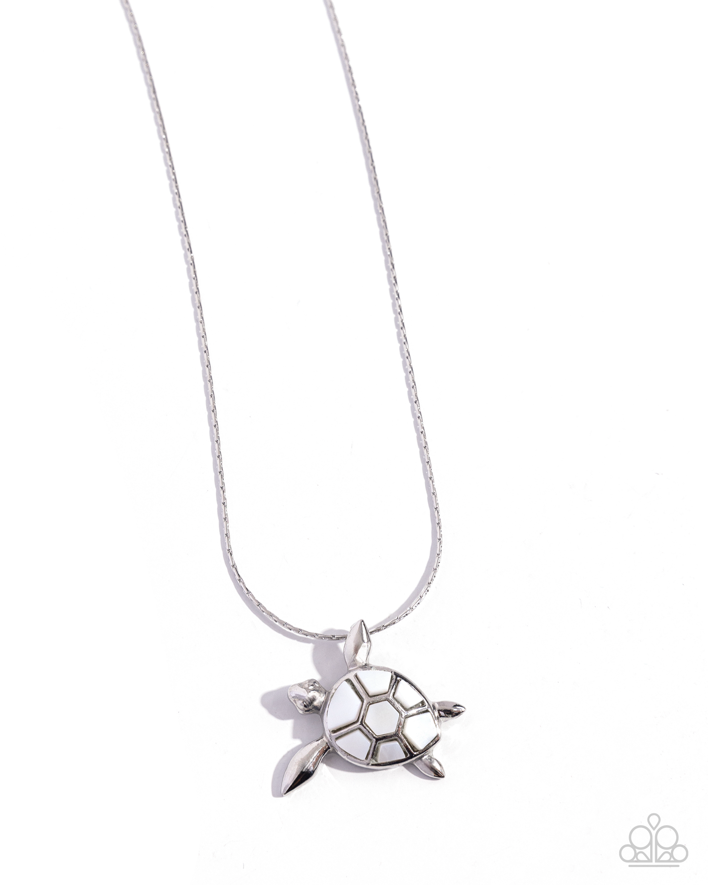 Sea Turtle Statement - White Necklace P2SE-WTXX-323XX