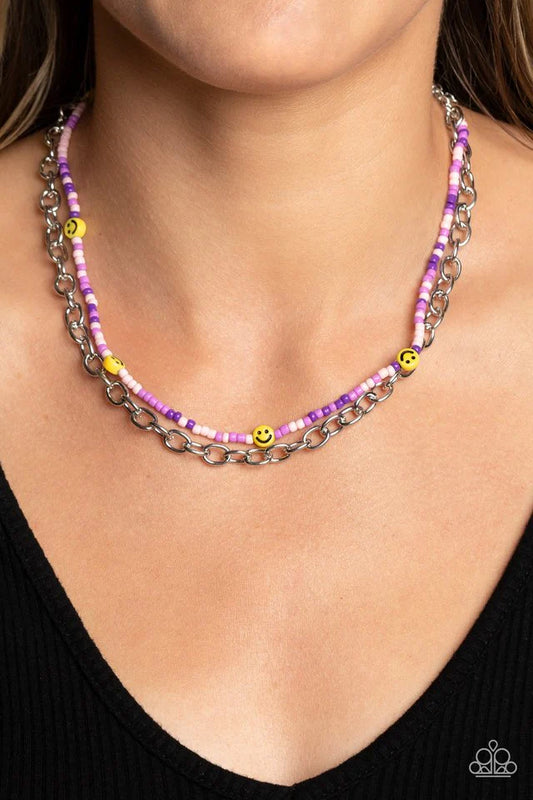 Paparazzi Happy Looks Good on You - Purple Necklace