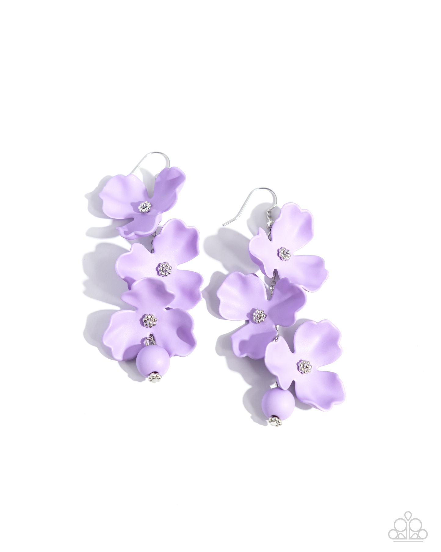 Paparazzi Plentiful Petals - Purple Earring  P5WH-PRXX-276XX