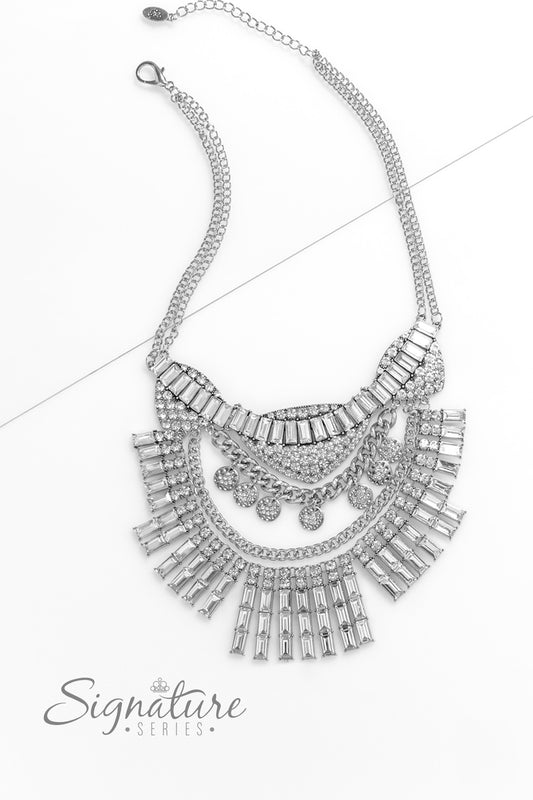 Paparazzi The Nedra-Silver Necklace Z2302