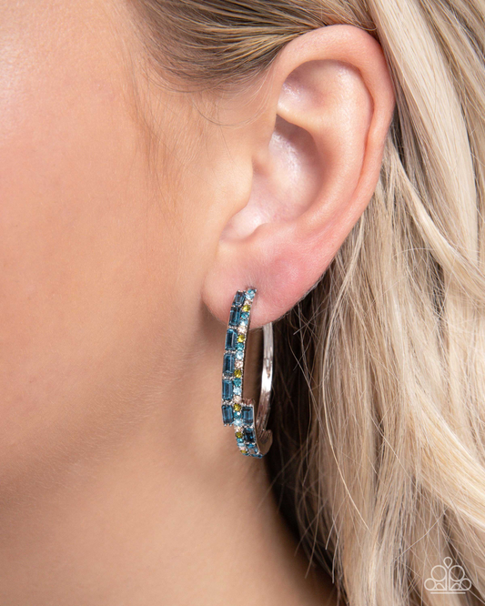 Paparazzi Ritzy Reputation - Blue Post Earring  P5HO-BLXX-072XX