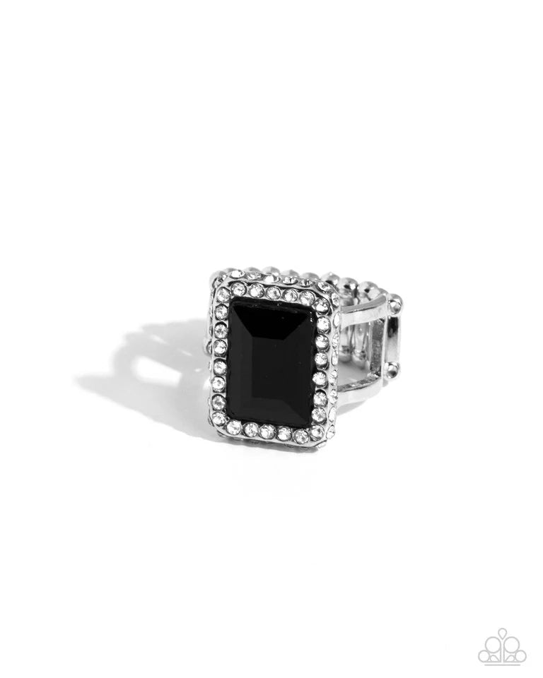 Paparazzi Glamorously Glitzy - Black Ring