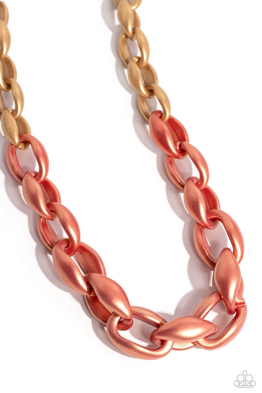 Paparazzi Statement Season - Orange Necklace P2ST-OGXX-115XX