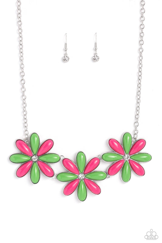 Paparazzi Bodacious Bouquet - Green Necklace P2ST-GRXX-124XX