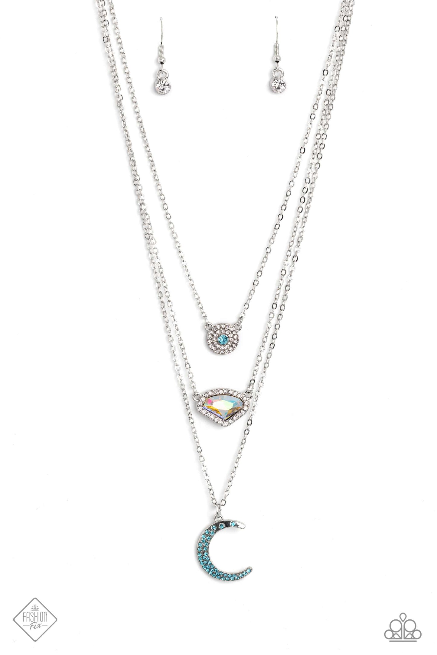 Paparazzi Lunar Lineup - Blue Necklace Item #P2DA-BLXX-185OQ