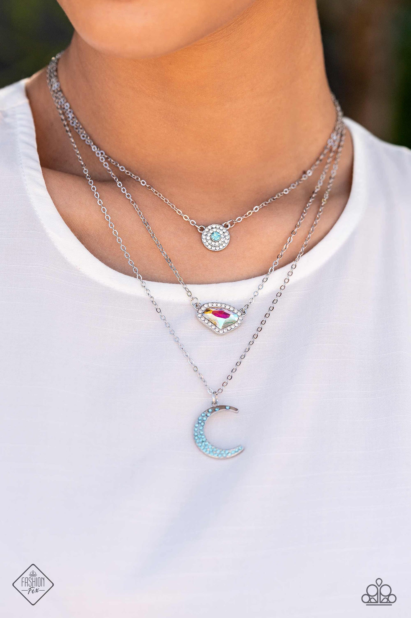 Paparazzi Lunar Lineup - Blue Necklace Item #P2DA-BLXX-185OQ