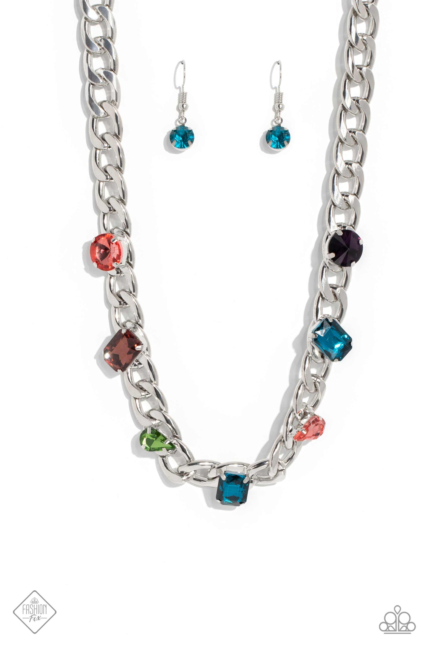 Paparazzi Audaciously Affixed - Multi Necklace Item #P2ST-MTXX-124OT