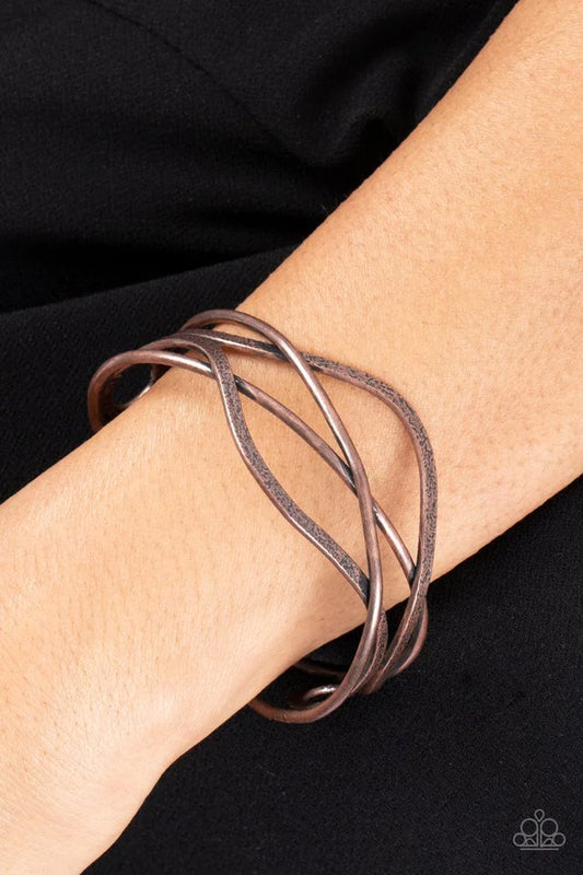 Paparazzi Bracelet ~ Fierce Fusion - Copper