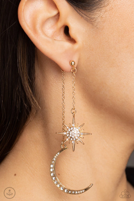 Paparazzi Stellar Showstopper Gold Earring