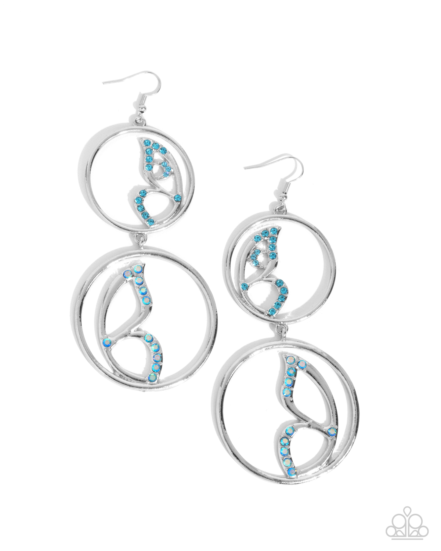 Paparazzi Admittedly Aerial - Blue Earring  P5RE-BLXX-311XX