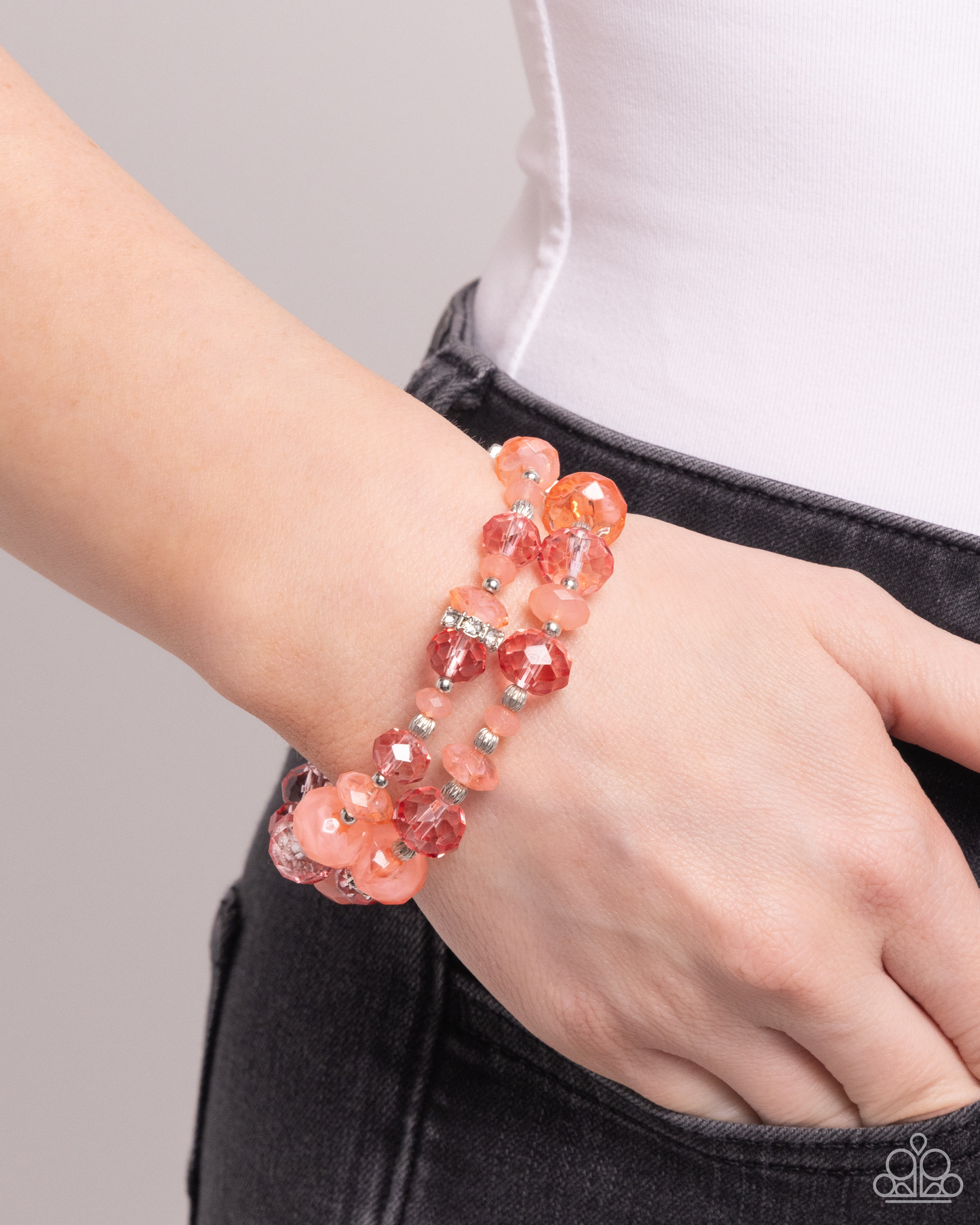 Paparazzi Faceted Fairy Tale - Orange Bracelet P9RE-OGXX-069XX