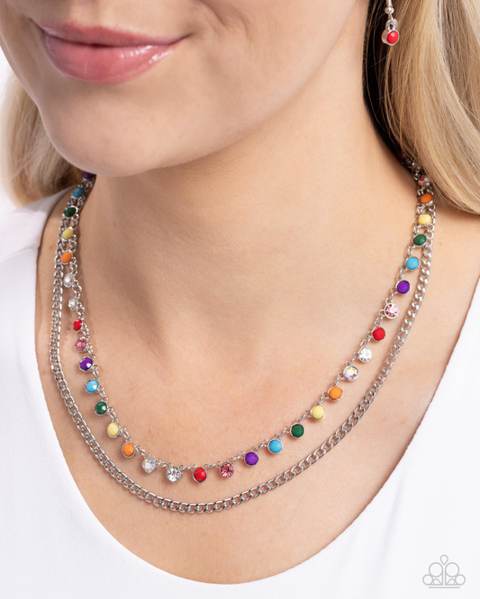 Paparazzi Delicate Dame - Multi Necklace P2RE-MTXX-237XX