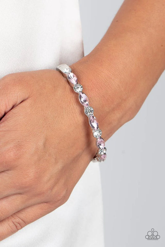 Paparazzi Petitely Powerhouse-Pink Bracelet