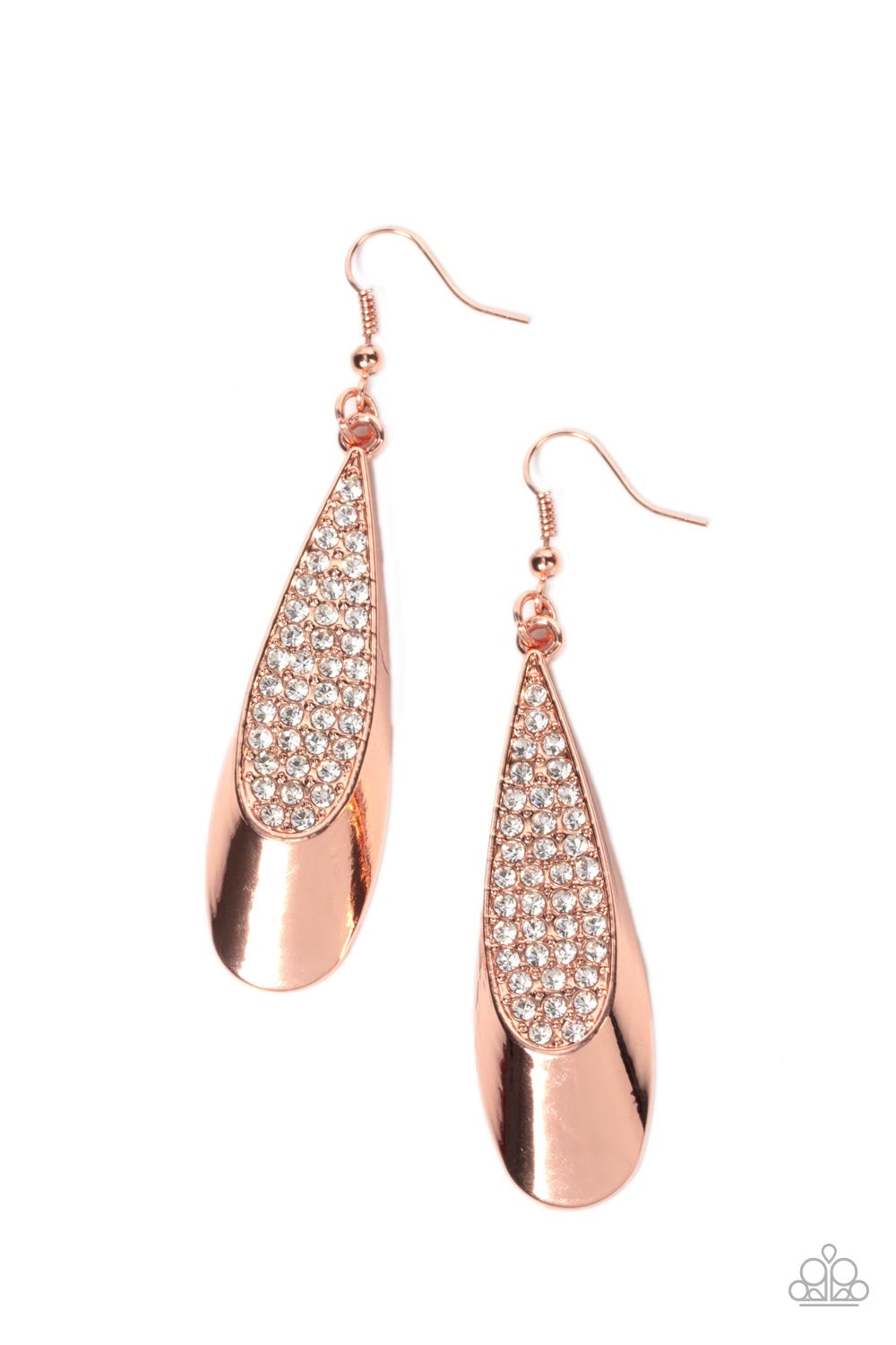 Paparazzi Prismatically Persuasive - Copper  Earring P5RE-CPSH-115XX