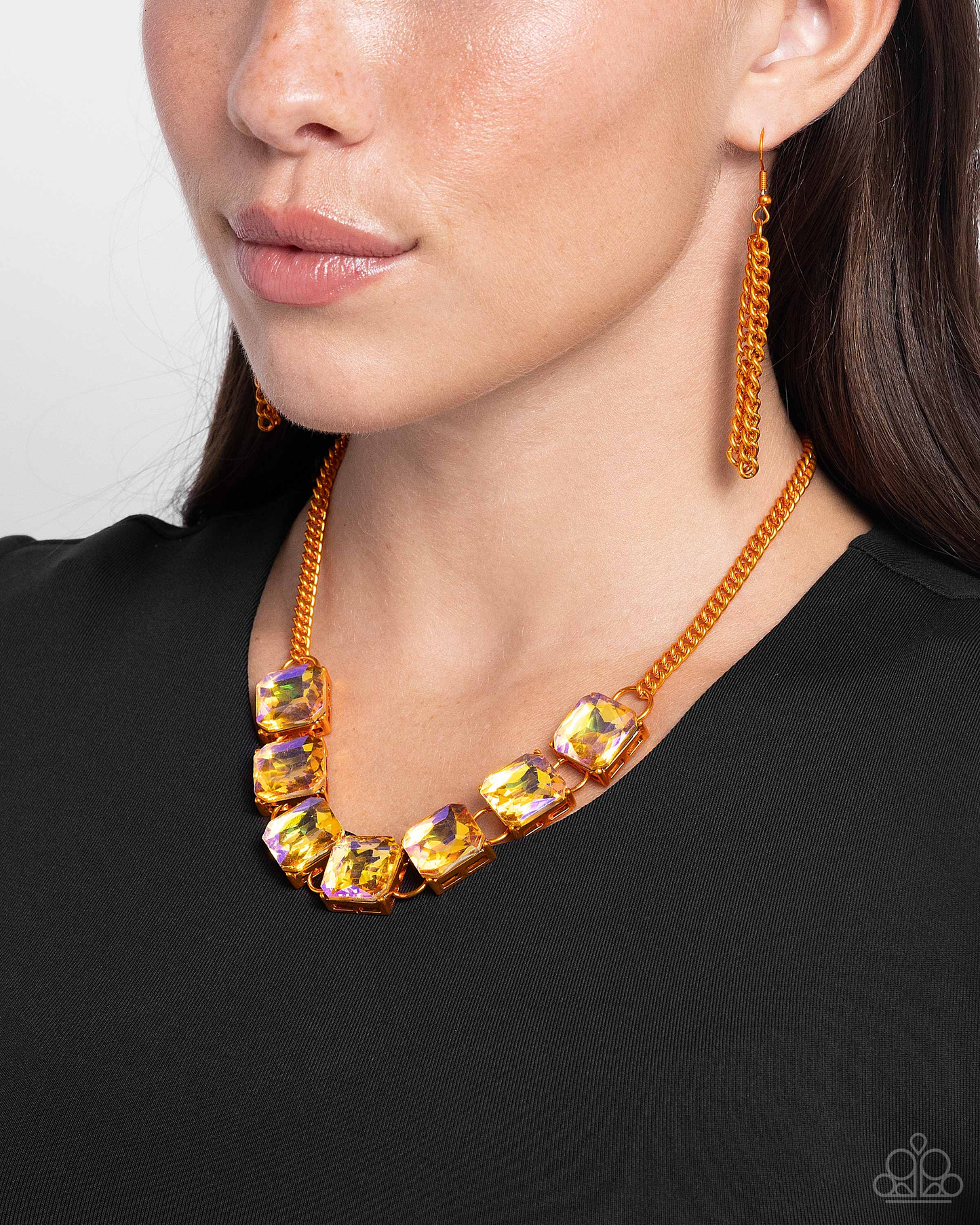 Paparazzi I SQUARE to Secrecy - Orange Necklace P2ST-OGXX-127XX