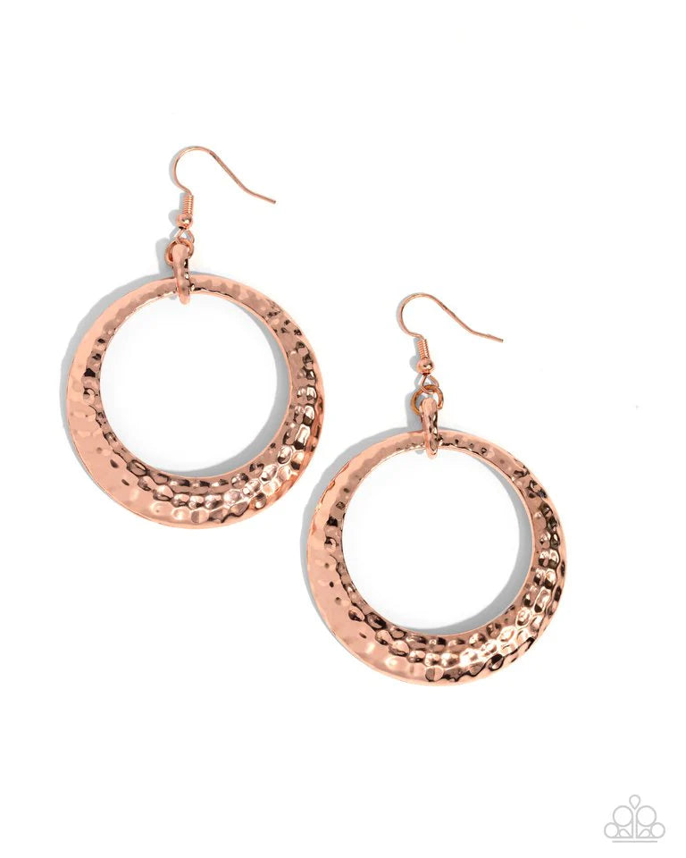 Paparazzi Gallery Gear - Copper Earring