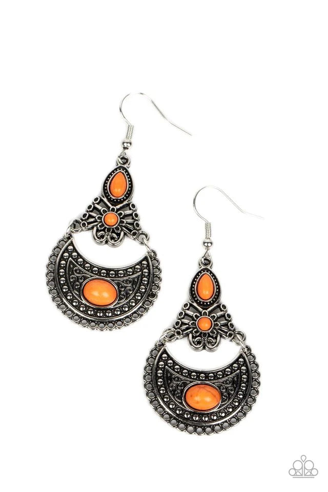 Paparazzi Sahara Samba - Orange Earring