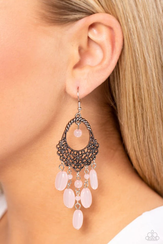 Paparazzi Botanical Escape - Pink Earring