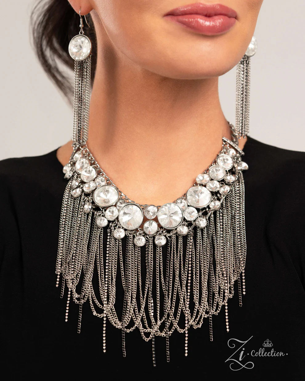 Paparazzi ZI Necklace - The Jennifer-white