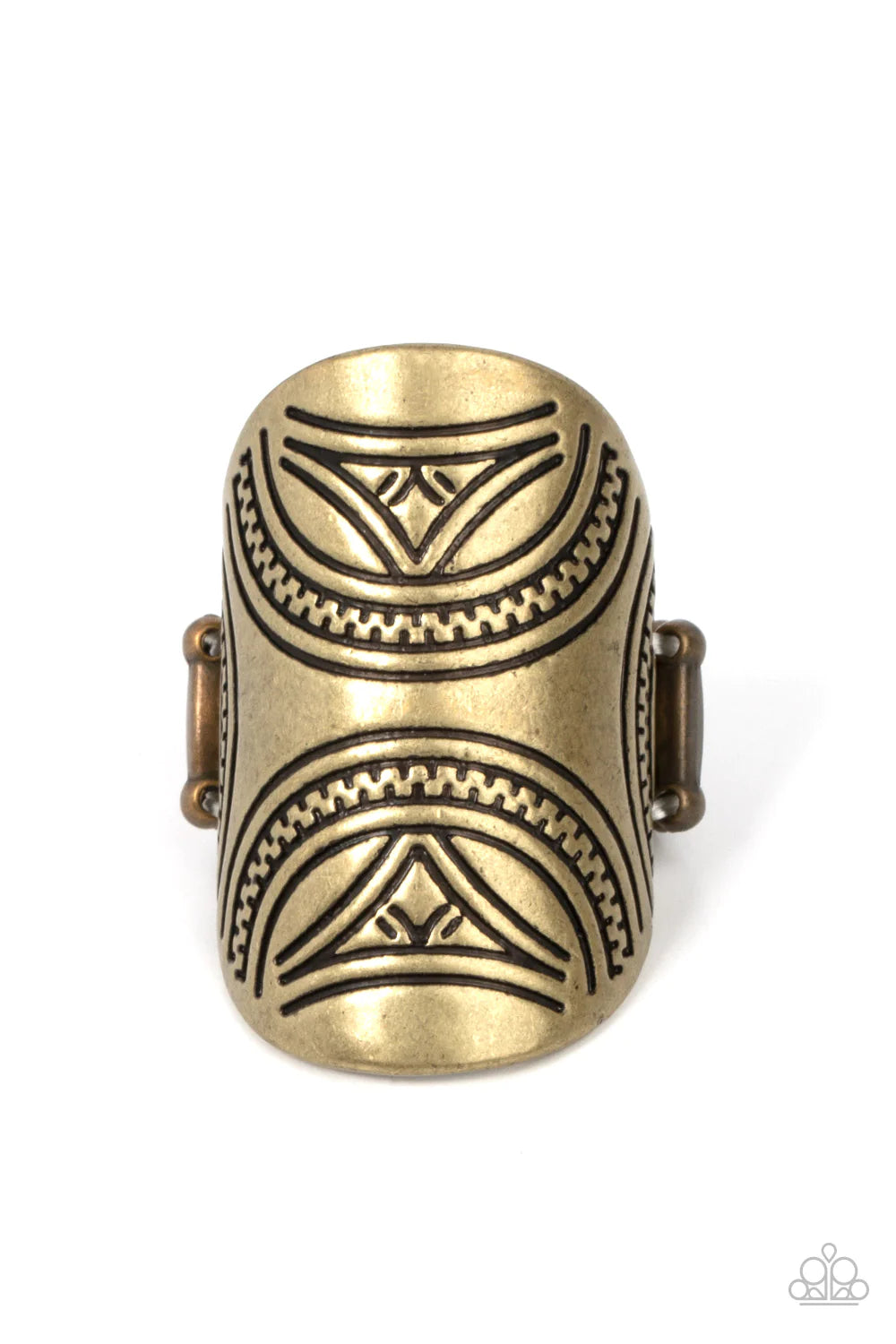 Pharaoh Party - Brass Ring - Paparazzi Accessories