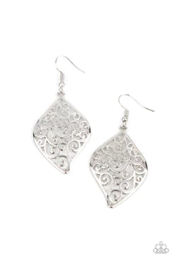 Paparazzi Earrings - Your Vine or Mine - Silver